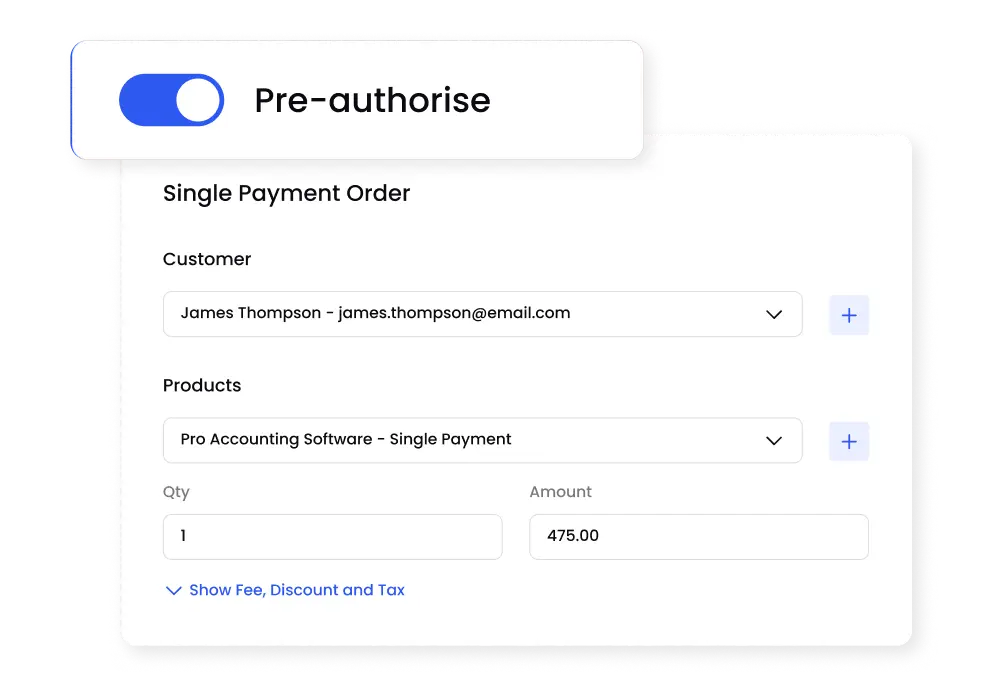 Pre-authorisation made simple